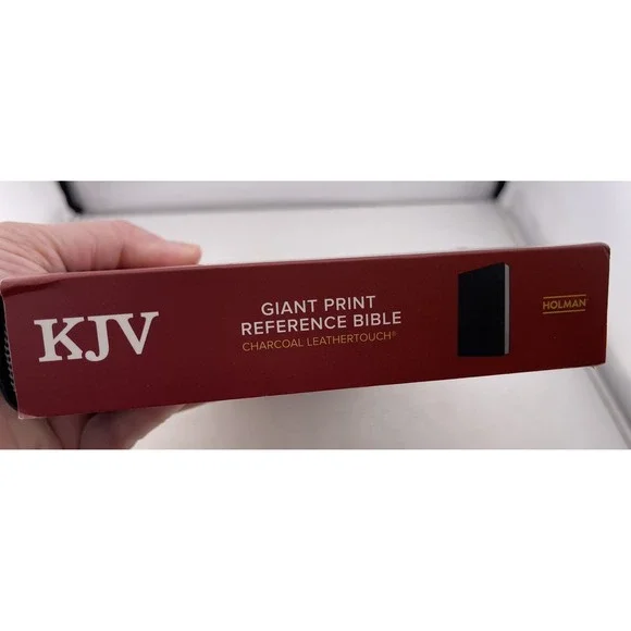 KJV Giant Print Reference Holy Bible Charcoal LeatherTouch Holman - Picture 12 of 12